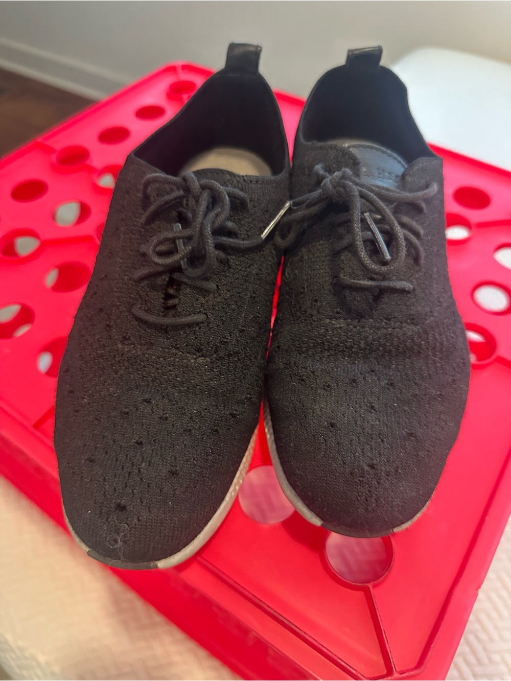 Cole Haan Black Knit Lace-Up Women's Sneakers